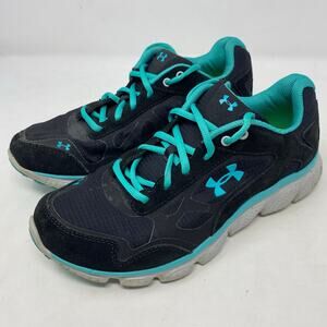 Under Armour UA Thrill Running Shoes Black Teal Womens Size 8.5